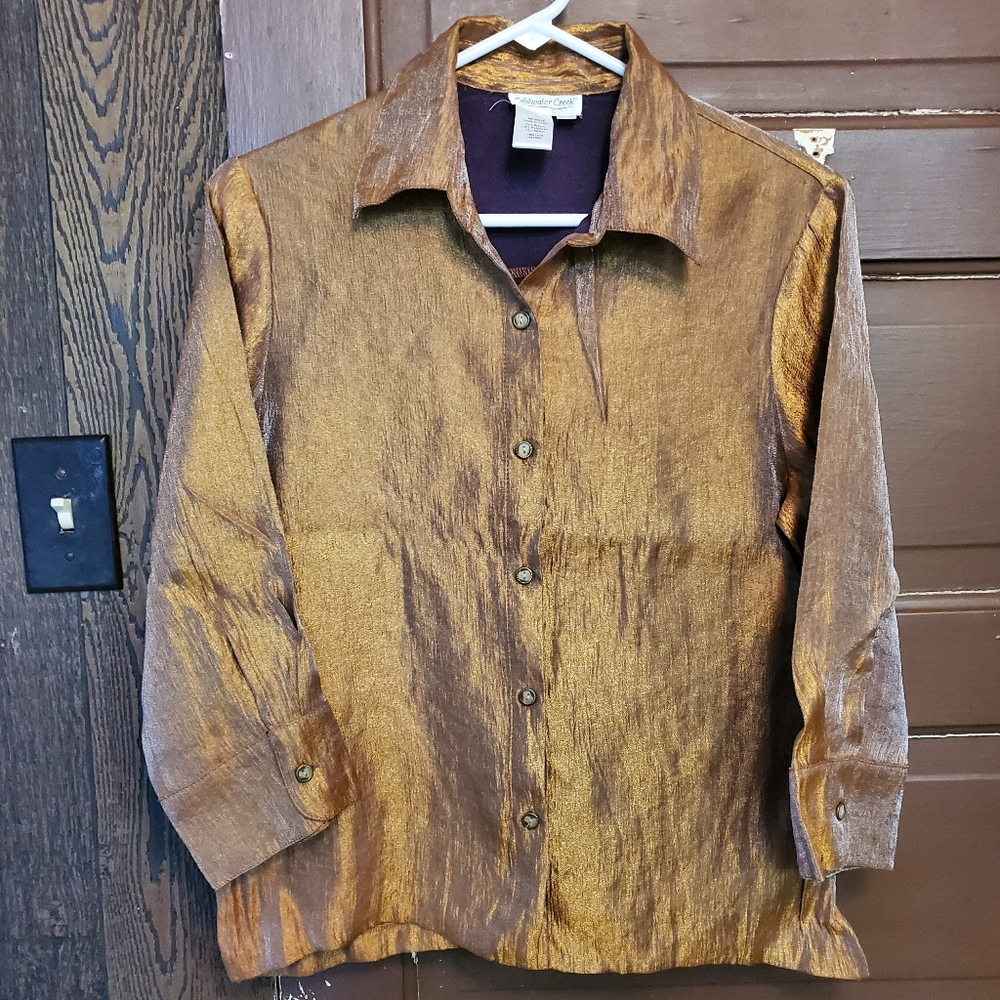 Coldwater Creek Metallic Blouse